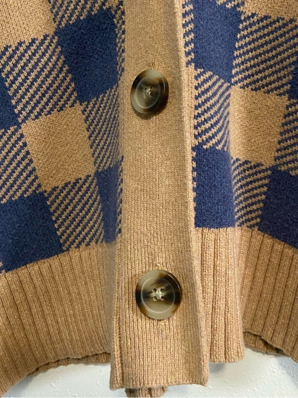 Madewell Bayberry Cardigan Sweater in Buffalo Check - Picture 6 of 8